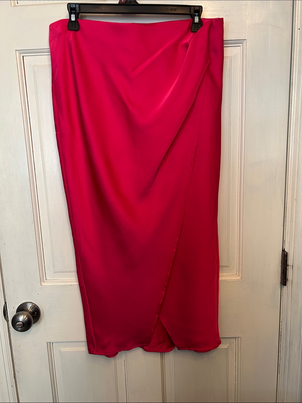 Rachel Zoe Fuchsia Draped Midi Skirt
